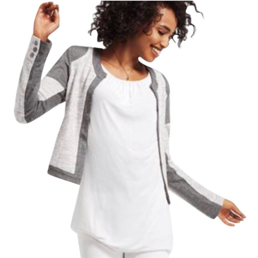 Cabi Long sleeve Shrunken Moto Knit Blazer Size Medium